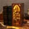 Halloween DIY Book Nook Miniature Dollhouse Kit 3D Wooden Puzzle Bookshelf Insert 2
