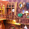 Halloween DIY Book Nook Miniature Dollhouse Kit 3D Wooden Puzzle Bookshelf Insert 5