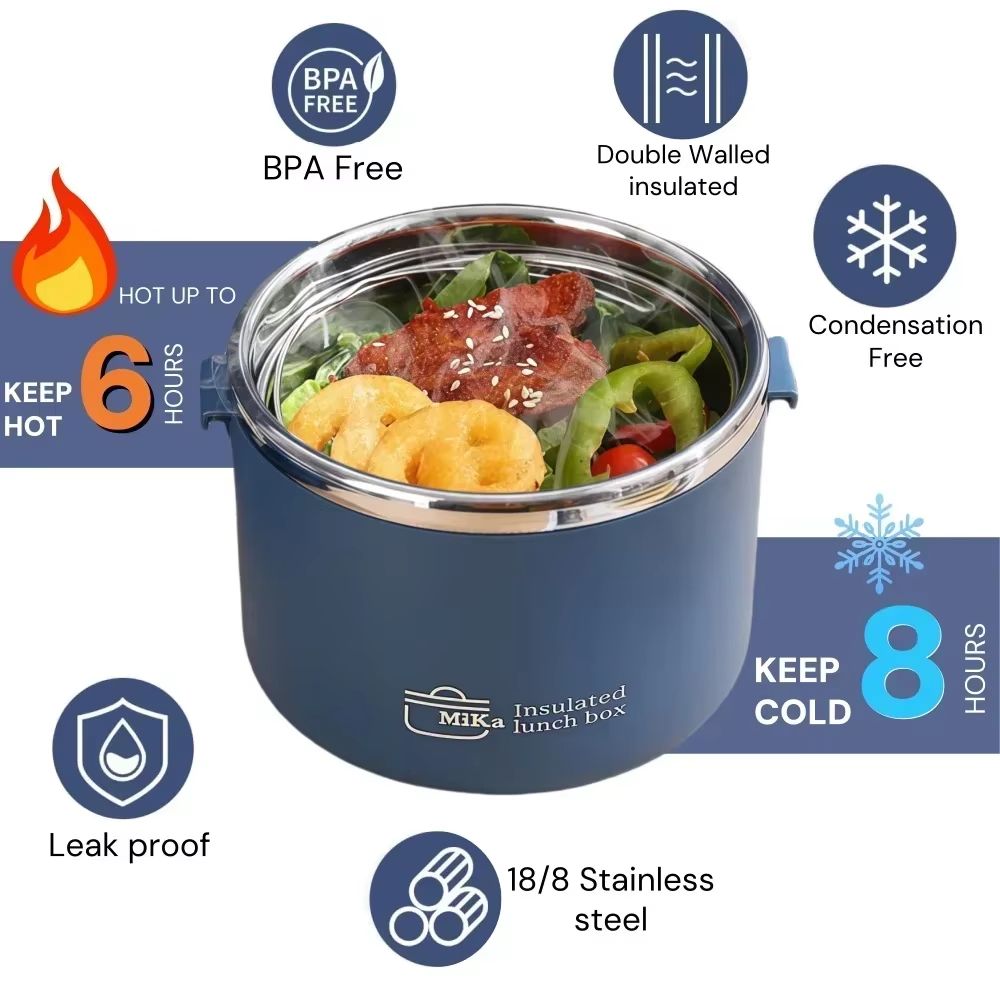 Portable Stainless Steel Insulated Lunch Box Hot Food Thermos Bento Container 1