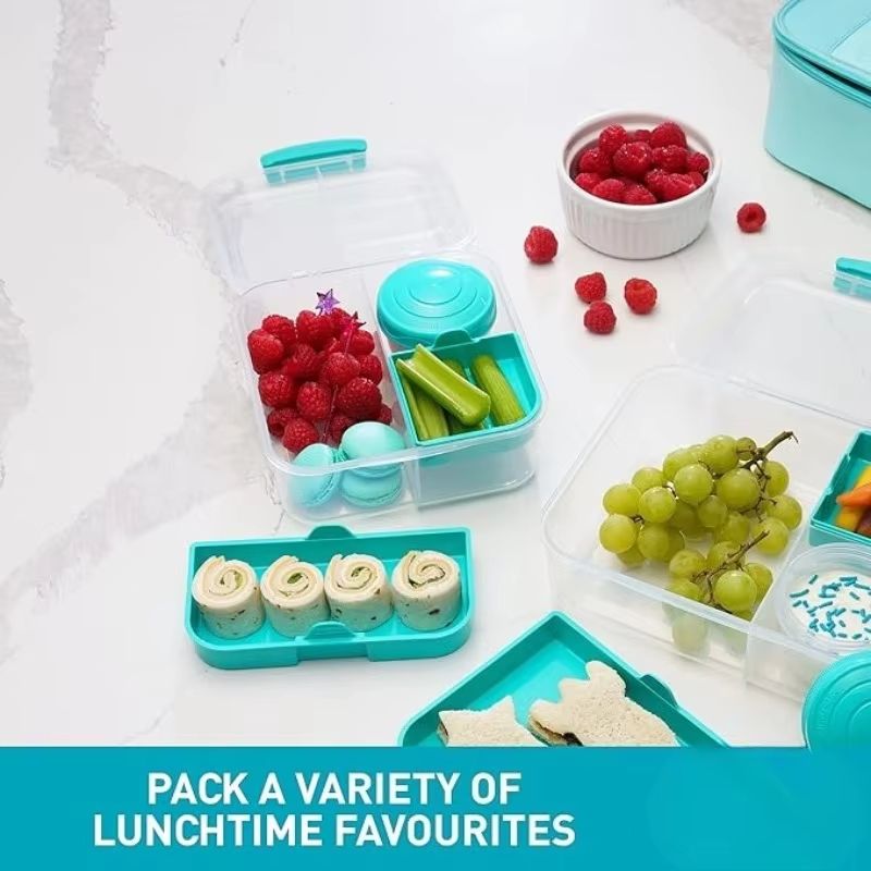 5410 Fl Oz Double Yogurt Compartment Bento Lunch Box Leakproof Microwave Food Container 3