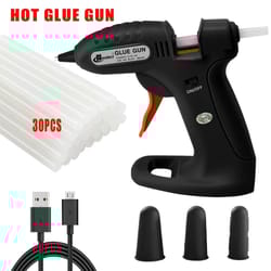 cordless mini hot melt glue gun kit with 30 glue sticks for crafts and diy repairs
