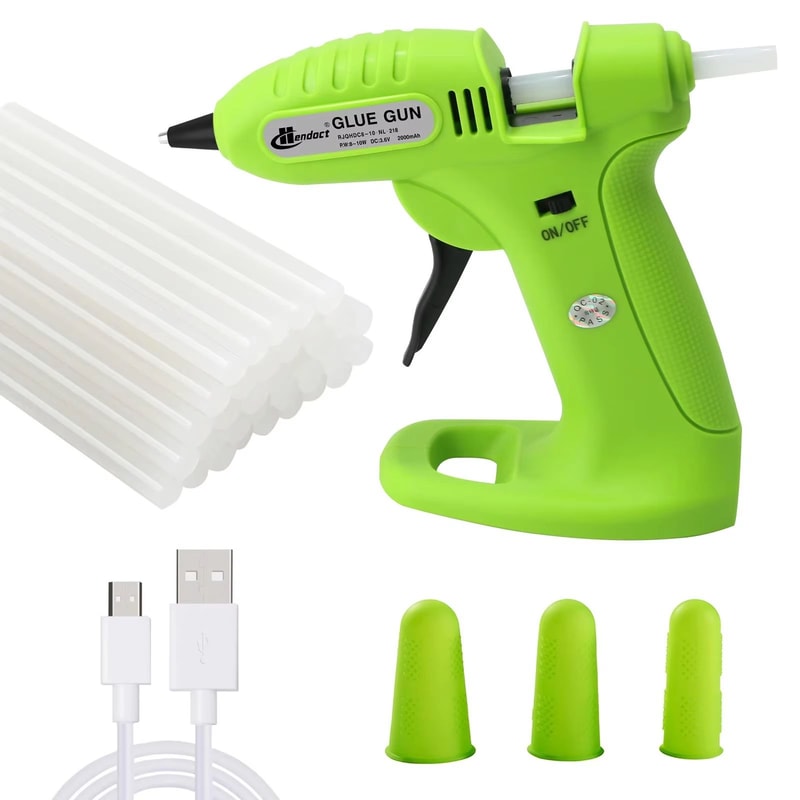 Cordless Mini Hot Melt Glue Gun Kit With 30 Glue Sticks For Crafts And DIY Repairs 6