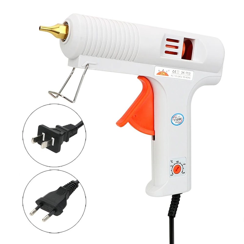 DIYWORK Adjustable Temperature Hot Melt Glue Gun 110W 043in Craft Repair Tool 0