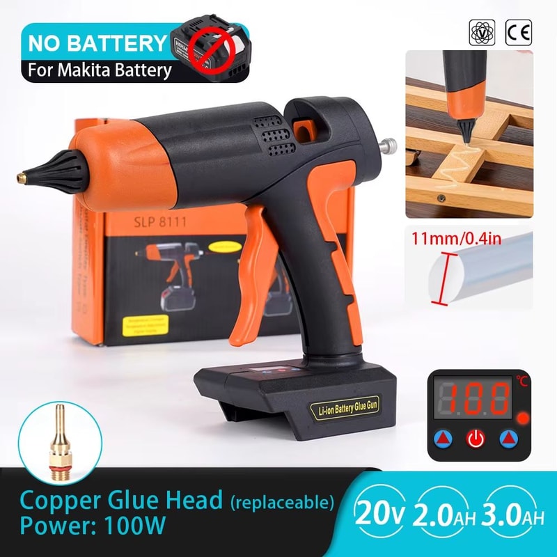 Cordless Electric Hot Melt Glue Gun Compatible With Makita 18V Battery 11mm DIY Repair Tool 0