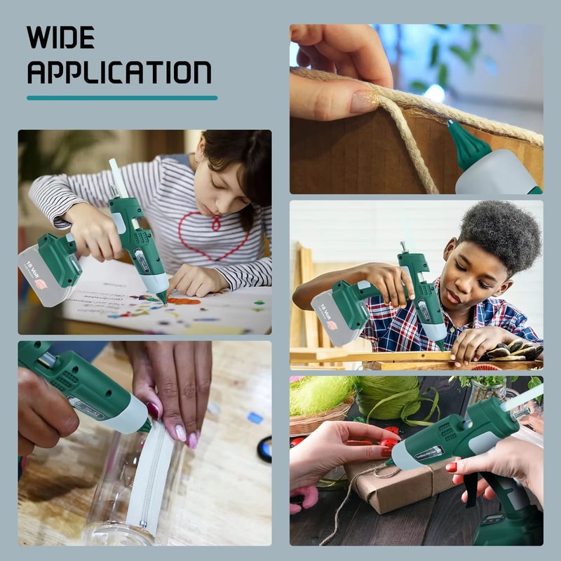 100W Cordless Hot Glue Gun With Adjustable Temperature 100220C For Bosch 18V Battery Professional 3