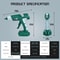 100W Cordless Hot Glue Gun With Adjustable Temperature 100220C For Bosch 18V Battery Professional 5