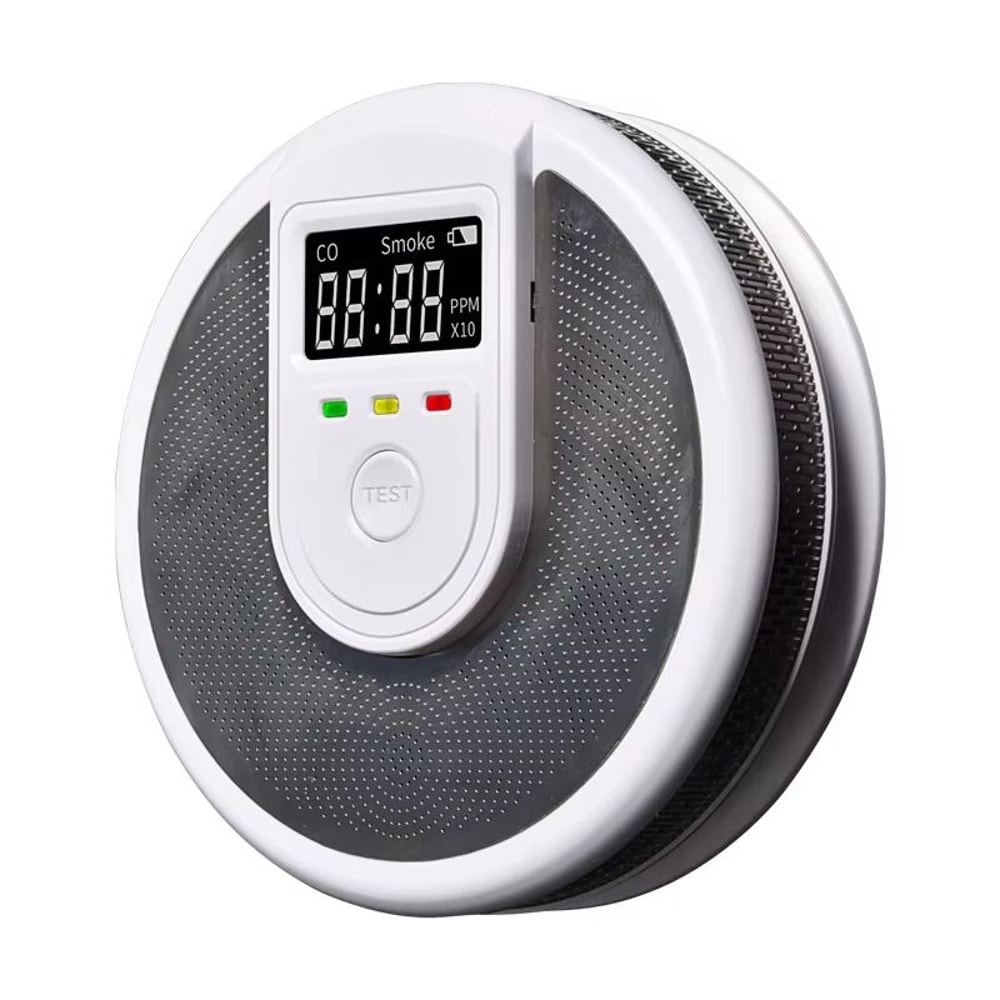 2in1 Smoke And Carbon Monoxide Detector With 80dB Alarm Dual Sensor CO Smoke Alarm For Home Office 2