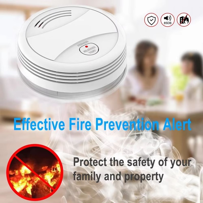 Tuya WiFi Smoke Detector With 80dB Alarm Smart Life App Alerts Wireless Smart Smoke Alarm For Hom 2