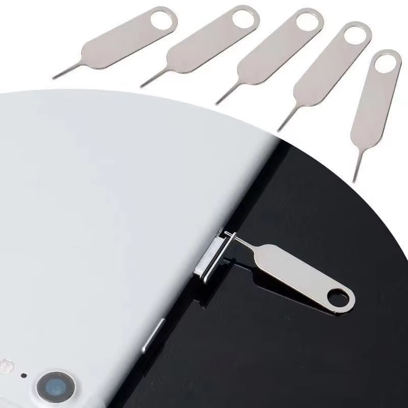10PCS Universal SIM Card Tray Ejector Tool Set AntiLost SIM Ejector Pin Needles For IPhone Android 2
