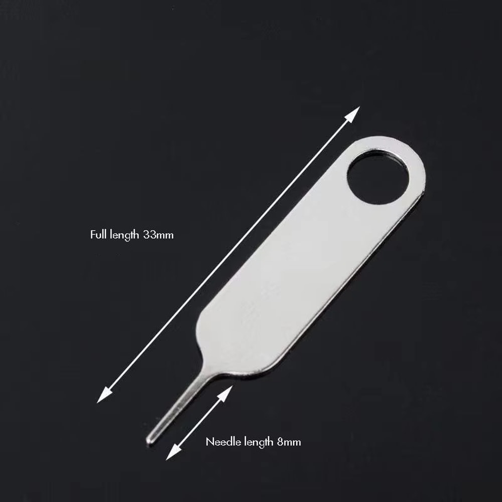 10PCS Universal SIM Card Tray Ejector Tool Set AntiLost SIM Ejector Pin Needles For IPhone Android 4