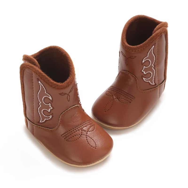 Cute Printed Baby Boots For Newborns Soft PU Sole First Walker Shoes For 018 Months Lightweight Sp 2