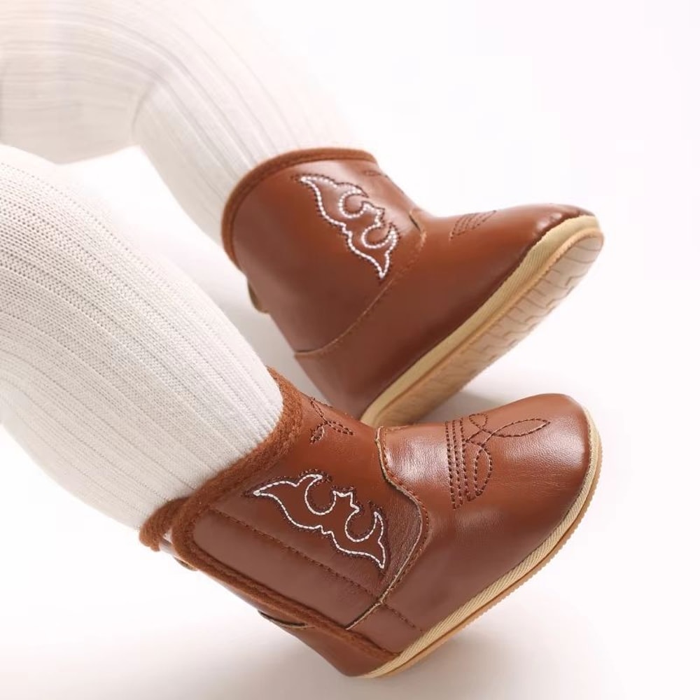 Cute Printed Baby Boots For Newborns Soft PU Sole First Walker Shoes For 018 Months Lightweight Sp 4