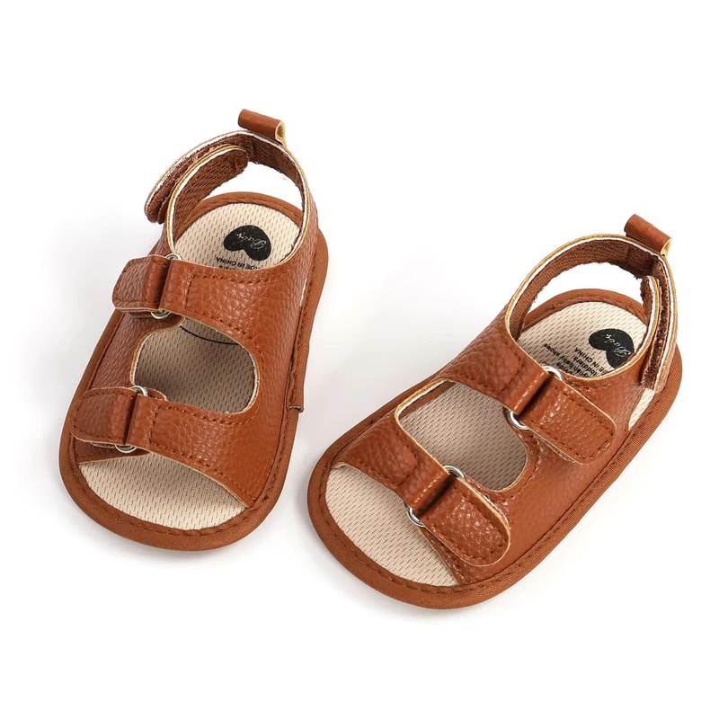 Soft Sole Baby Moccasin Sandals Anti Slip First Walker Baby Shoes For Newborns Lightweight PU Crib 6