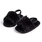 Meckior Fluffy Baby Sandals Cotton Soft Sole First Walker Baby Shoes For Newborn Boys Girls Anti 2