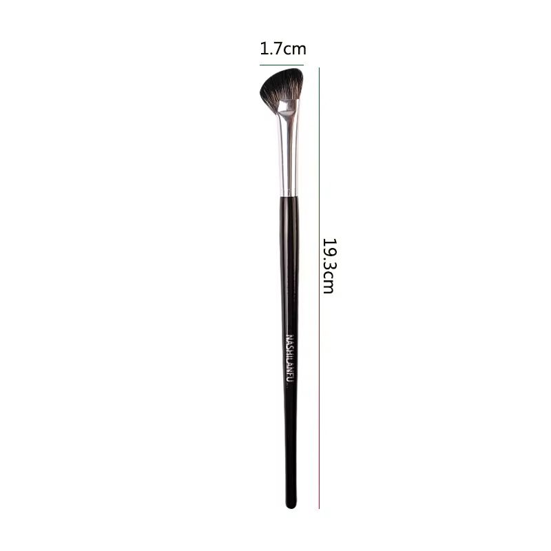 Black Sculpting Contour Brush Large Angled Bronzer Brush For Blush Powder Face Sculpting 6