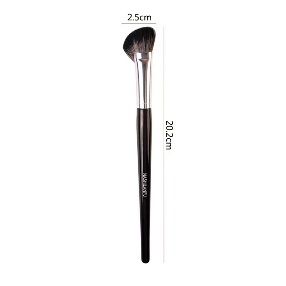 Black Sculpting Contour Brush Large Angled Bronzer Brush For Blush Powder Face Sculpting 8