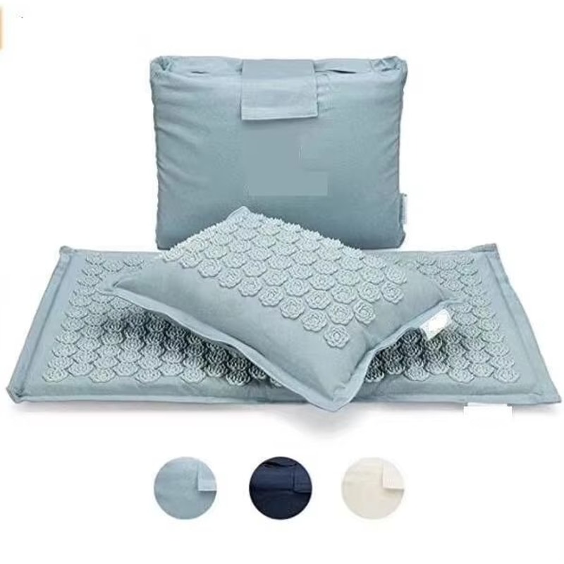 Natural Linen Acupressure Mat With Pillow Lotus Spike Acupressure Yoga Mat For Relaxation Muscle R 7