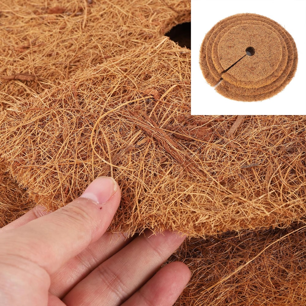 Natural Coconut Fiber Tree Mulch Mat Round Coconut Coir Plant Protector Disc For Weed Control Soi 2