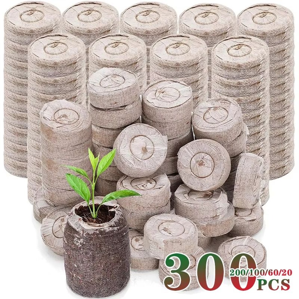 Organic Coco Coir Seed Starter Blocks Compressed Coconut Coir Soil Pods For Vegetable Flower Herb 0