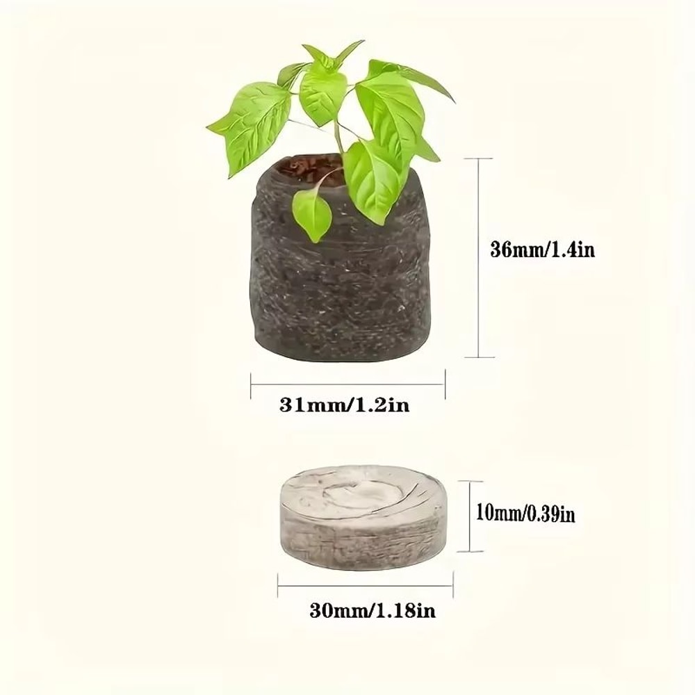 Organic Coco Coir Seed Starter Blocks Compressed Coconut Coir Soil Pods For Vegetable Flower Herb 5
