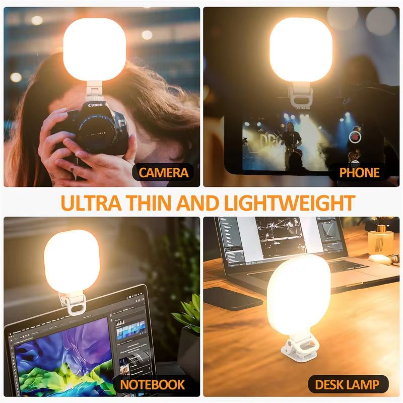 Rechargeable Selfie Light Clip On LED Phone Fill Light For TikTok Live Streaming And Video Conferen 2