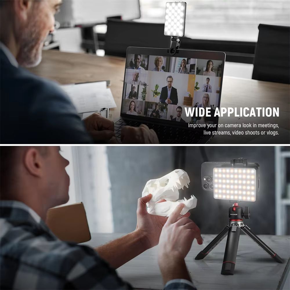 NEEWER Rechargeable Selfie Light Clip On LED Phone Fill Light For Video Calls Makeup And Streaming 1