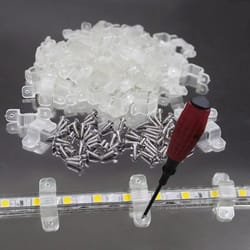 universal led strip mounting clips with screws for led strip lights (5050, 5730, 3014, 2835)