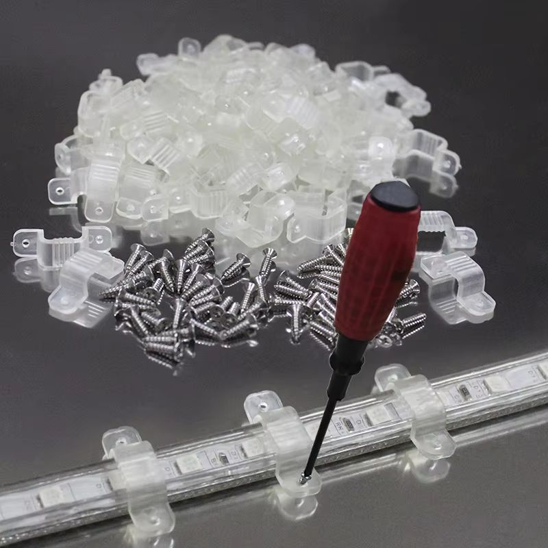 Universal LED Strip Mounting Clips With Screws For LED Strip Lights 5050 5730 3014 2835 2