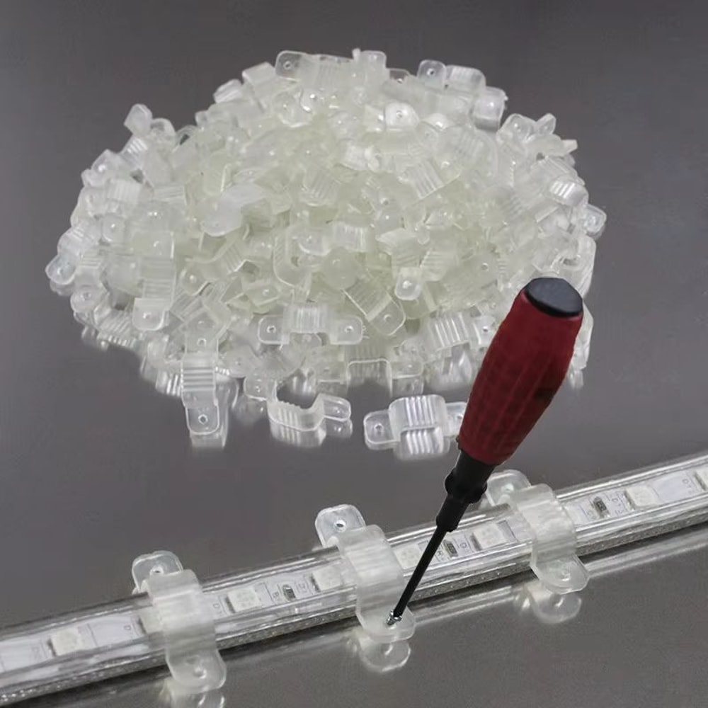 Universal LED Strip Mounting Clips With Screws For LED Strip Lights 5050 5730 3014 2835 5