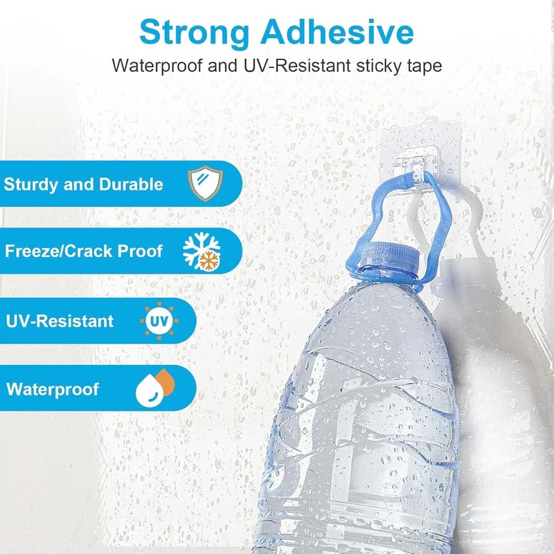 100Piece Outdoor String Light Clips With Waterproof Adhesive For Christmas Light Hooks And Patio Li 1