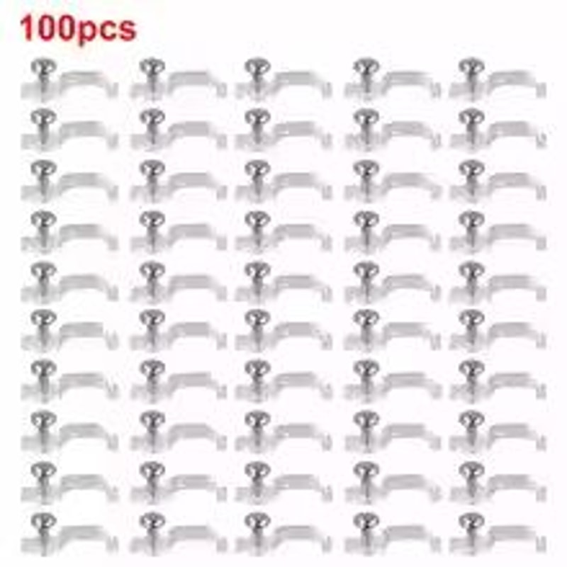 LED Strip Fixing Clips With Screws For 5050 LED Strip Lights 50 Or 100 PCS Mounting Brackets 1