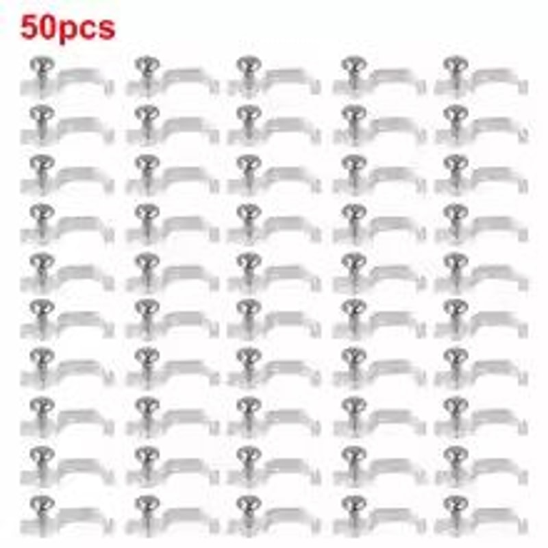 LED Strip Fixing Clips With Screws For 5050 LED Strip Lights 50 Or 100 PCS Mounting Brackets 3