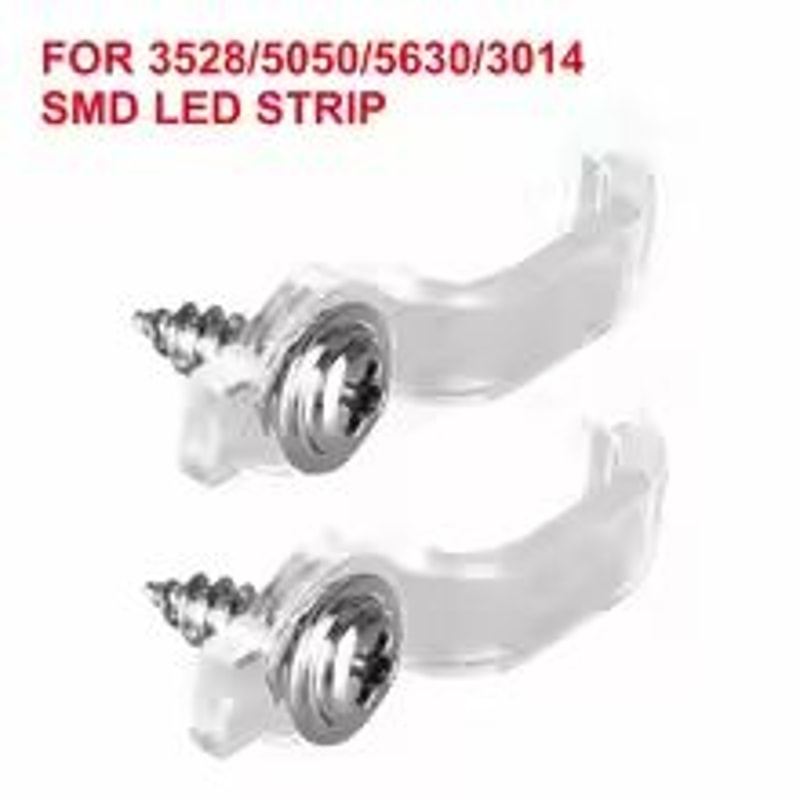 LED Strip Fixing Clips With Screws For 5050 LED Strip Lights 50 Or 100 PCS Mounting Brackets 5