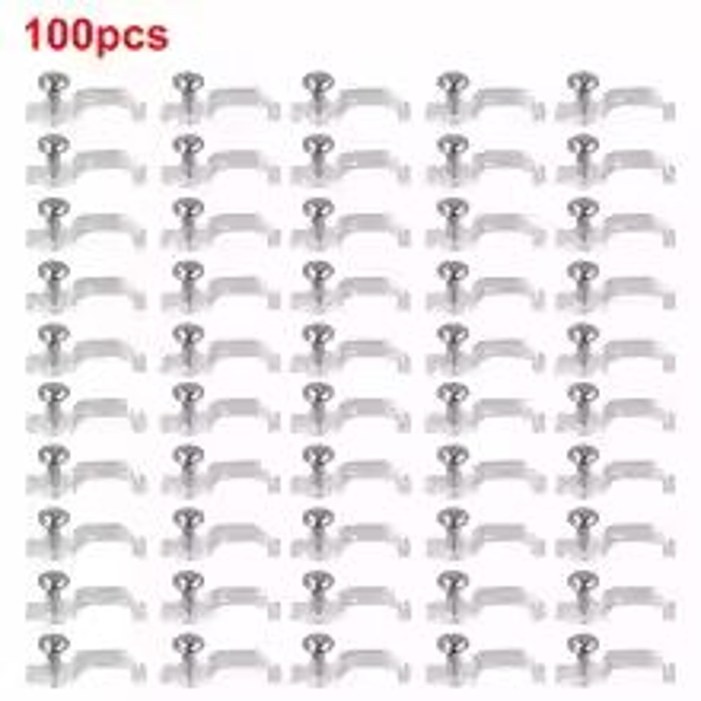LED Strip Fixing Clips With Screws For 5050 LED Strip Lights 50 Or 100 PCS Mounting Brackets 7