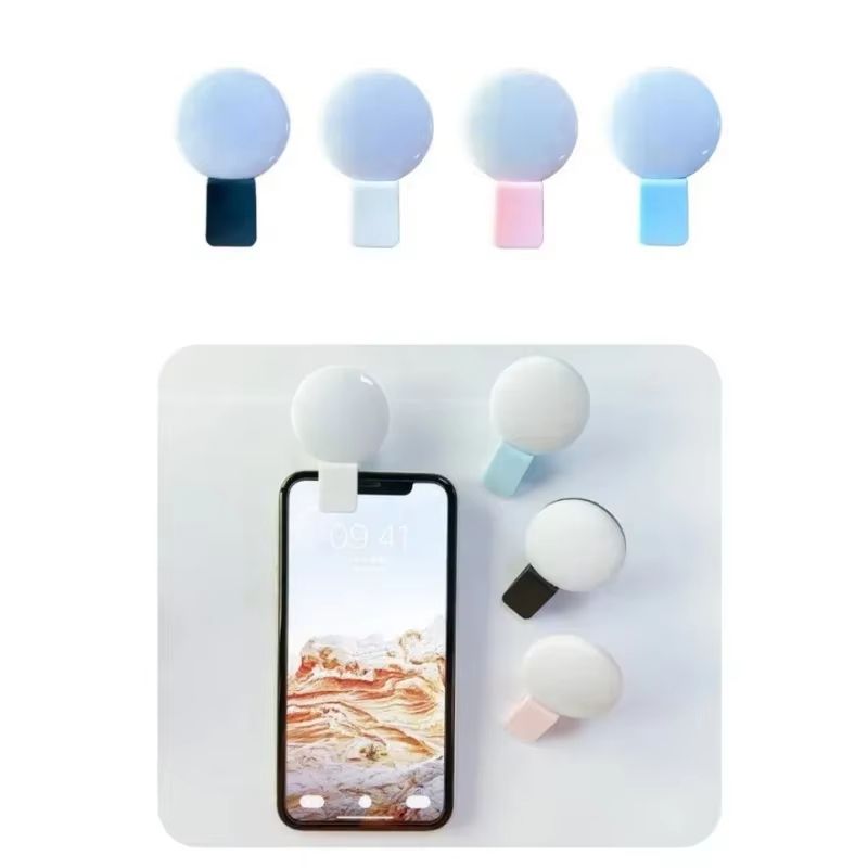 Portable LED Selfie Ring Light Clip On Phone Camera Light With Adjustable Brightness 5