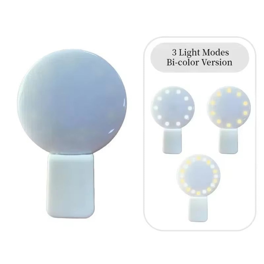 Portable LED Selfie Ring Light Clip On Phone Camera Light With Adjustable Brightness 6