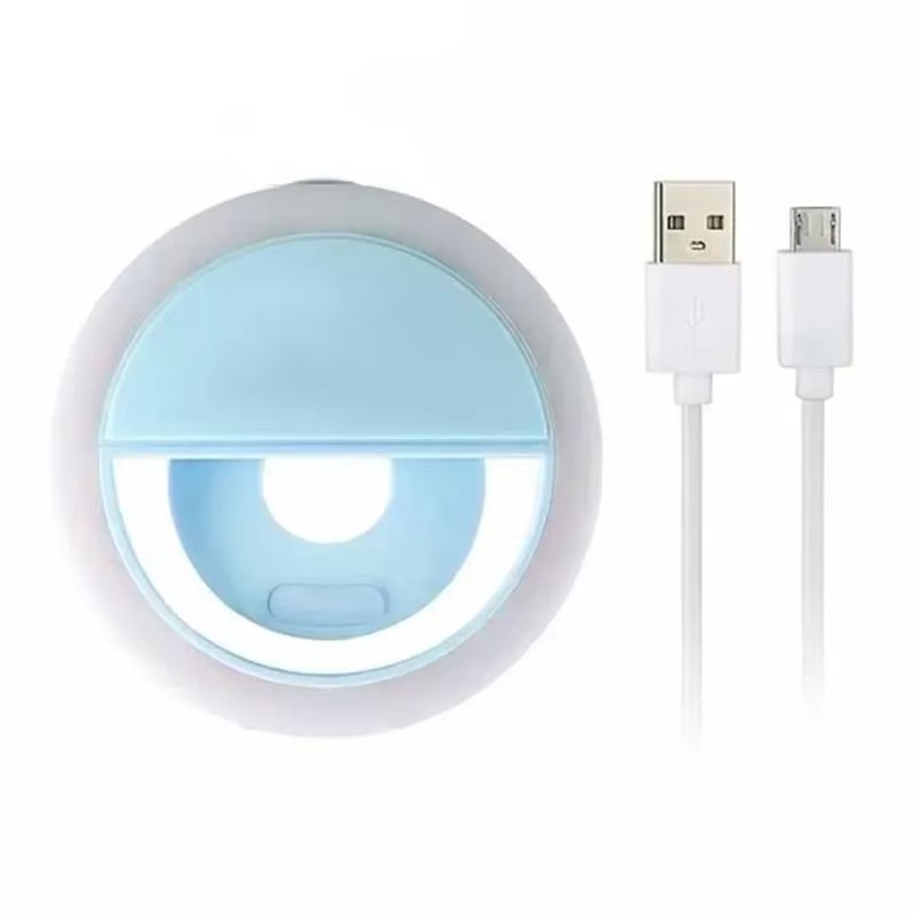 Rechargeable Selfie Ring Light Clip On Phone Camera Light For IPhone Samsung And Android 9