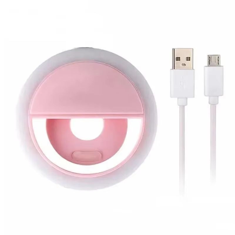 Rechargeable Selfie Ring Light Clip On Phone Camera Light For IPhone Samsung And Android 6