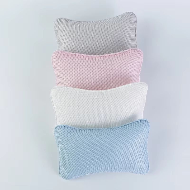 3D Mesh Bathtub Pillow Headrest Bone Shaped Bath Spa Pillow For Neck And Head Support 1