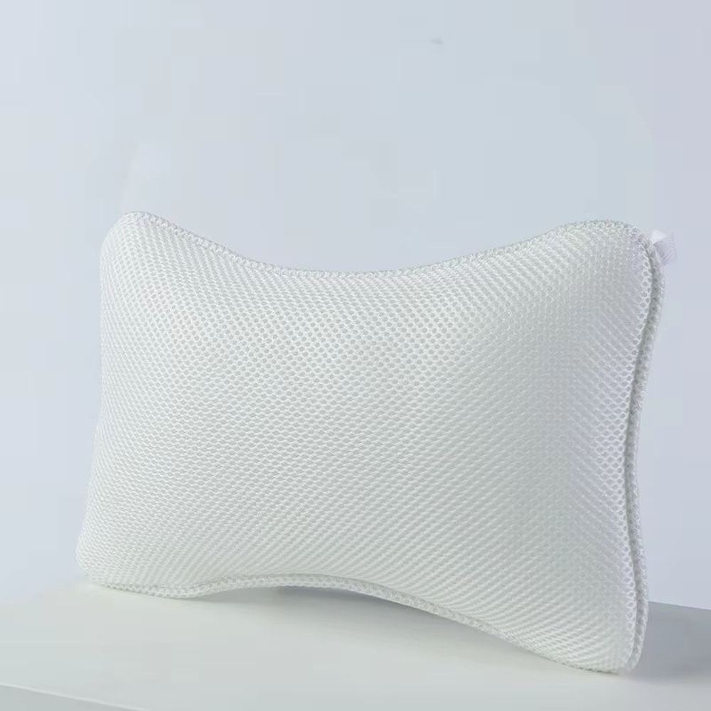 3D Mesh Bathtub Pillow Headrest Bone Shaped Bath Spa Pillow For Neck And Head Support 3