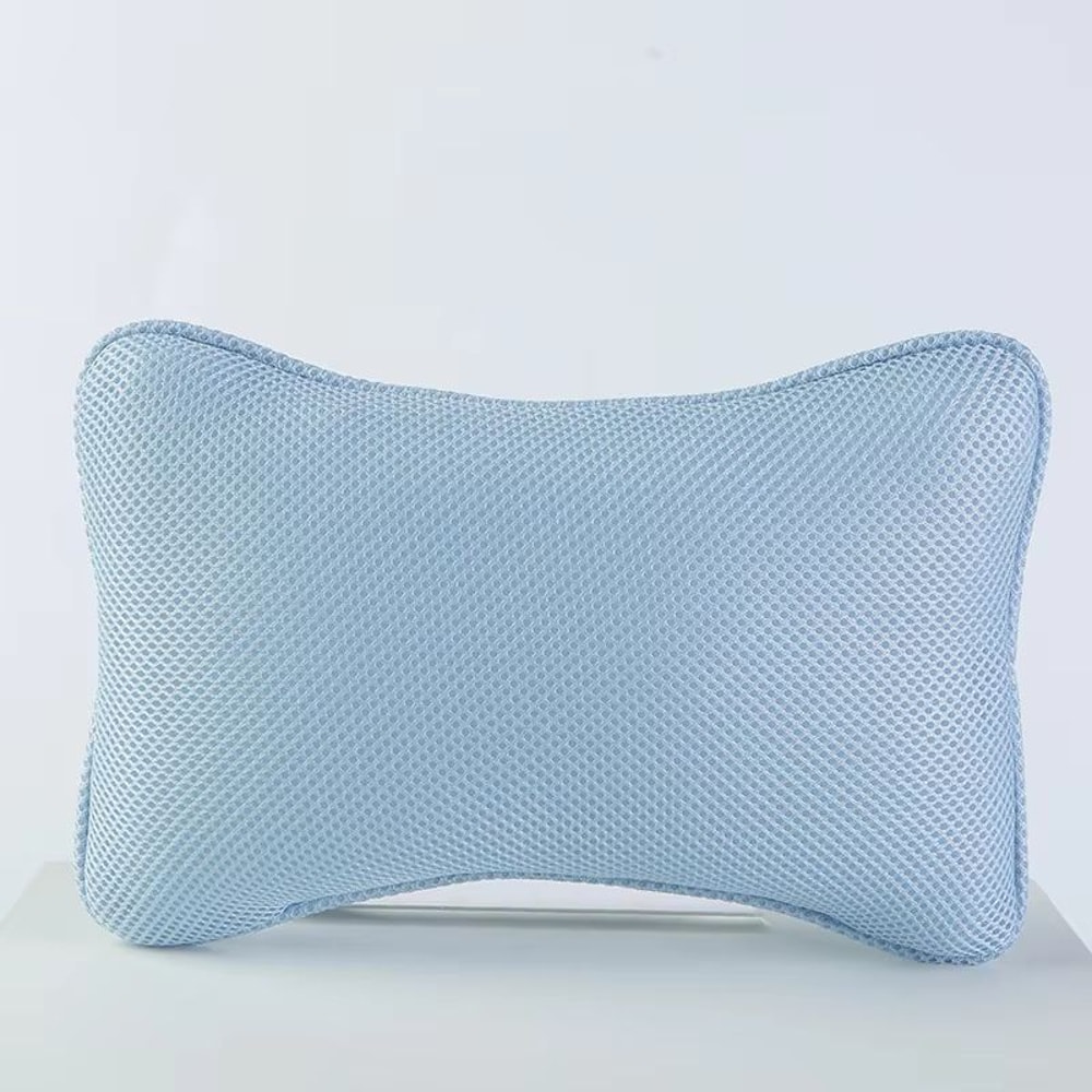 3D Mesh Bathtub Pillow Headrest Bone Shaped Bath Spa Pillow For Neck And Head Support 7
