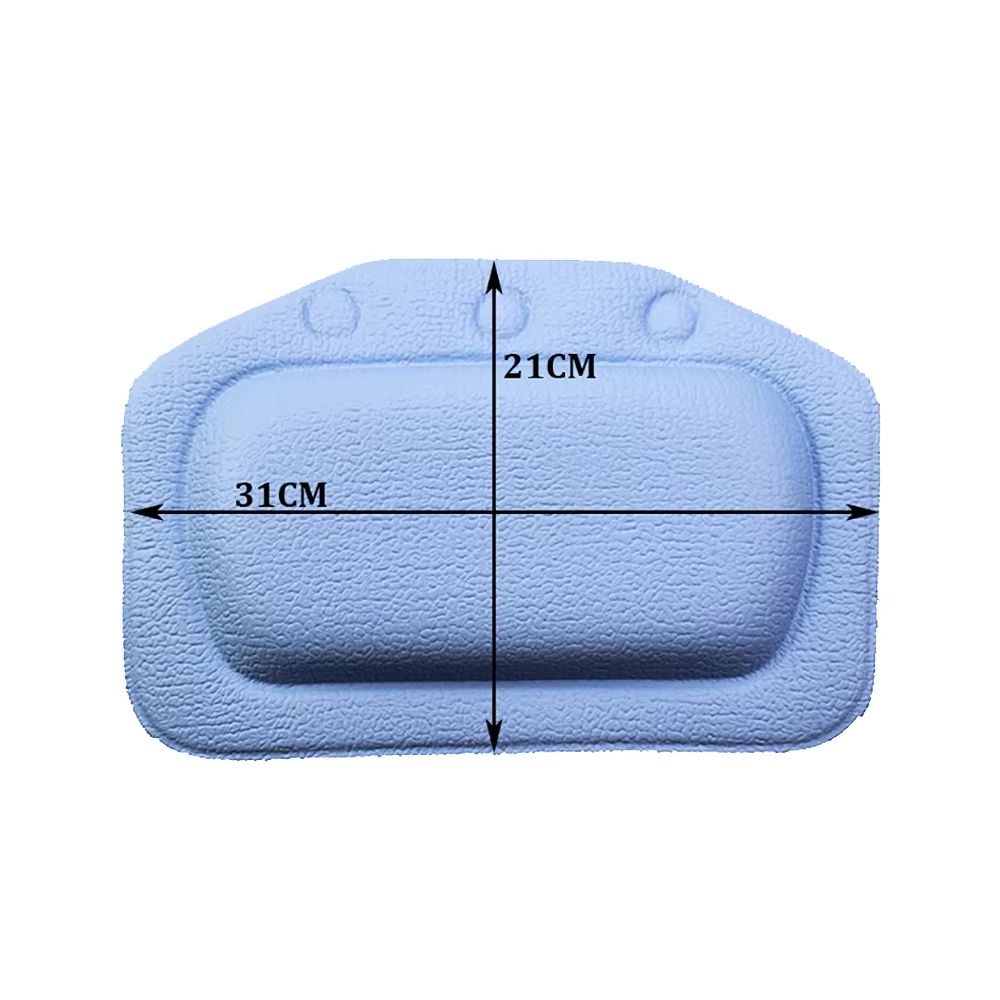 Soft Spa Bath Pillow Non Slip Bathtub Neck Support Pillow With Suction Cups 130G 1