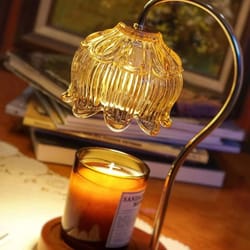 vintage flower candle warmer lamp dimmable candle warmer lamp with timer home decor gift