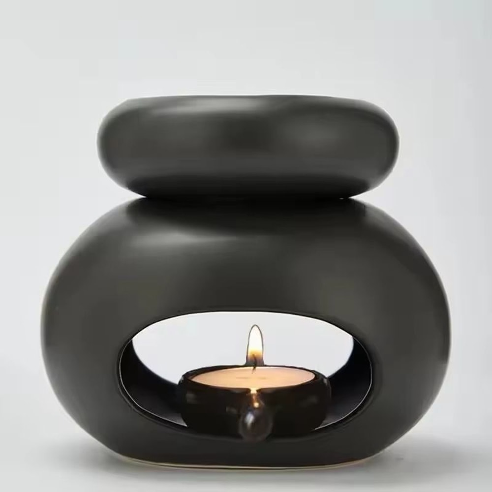 3in1 Candle Wax Melt Warmer Essential Oil Aromatherapy Burner Lamp With Candle Holder 5