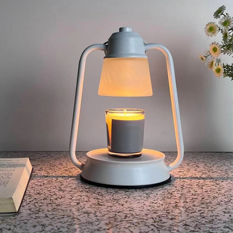 Elegant Candle Warmer Lantern Lamp Dimmable Wax Melt Candle Warmer With Timer 1
