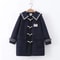Winter Navy Collar Preppy Style Wool Coat For Women Elegant Long Womens Winter Peacoat 9