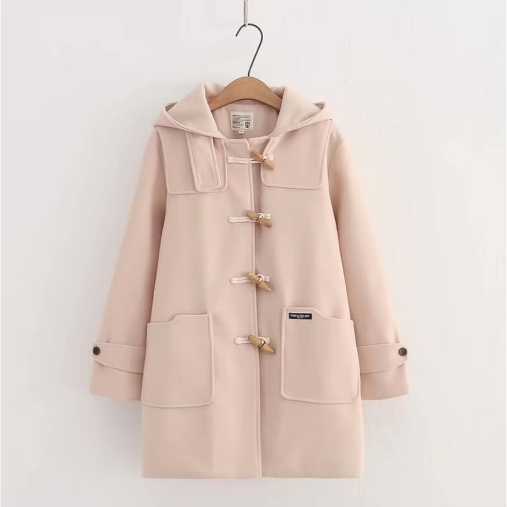 Winter Navy Collar Preppy Style Wool Coat For Women Elegant Long Womens Winter Peacoat 15