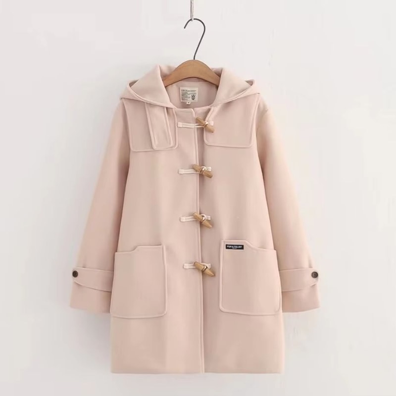 Winter Navy Collar Preppy Style Wool Coat For Women Elegant Long Womens Winter Peacoat 15