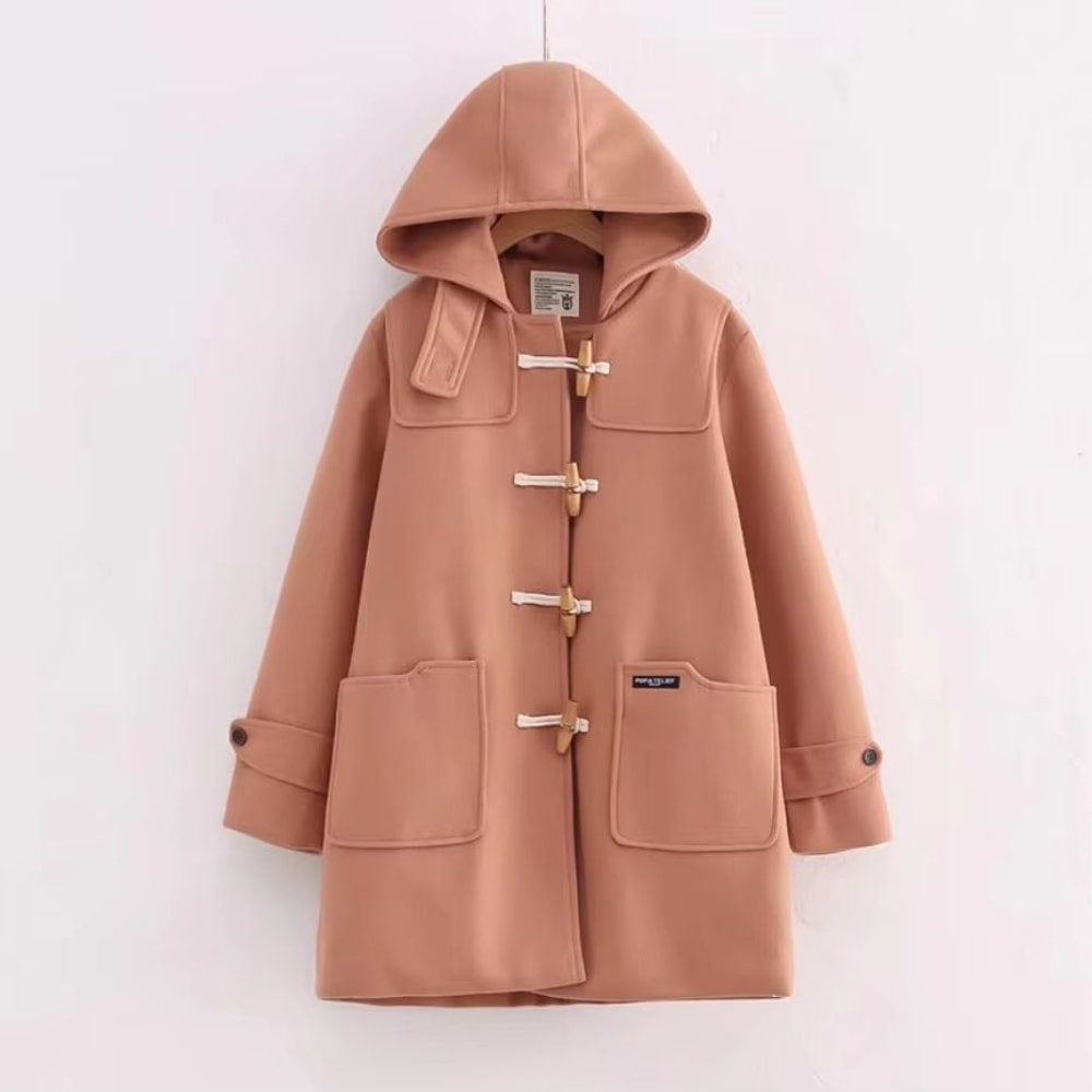 Winter Navy Collar Preppy Style Wool Coat For Women Elegant Long Womens Winter Peacoat 16