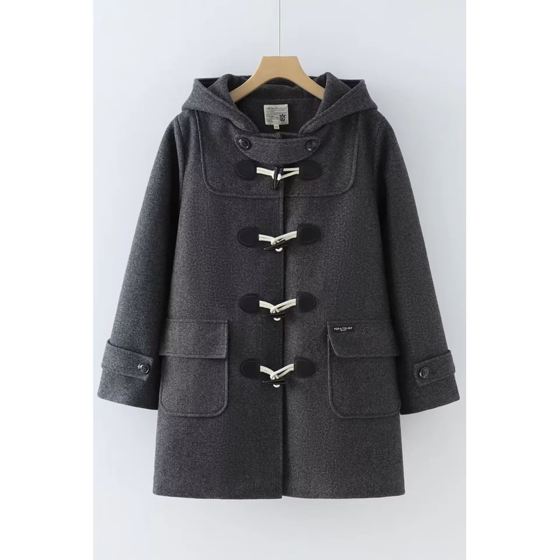 Winter Navy Collar Preppy Style Wool Coat For Women Elegant Long Womens Winter Peacoat 26